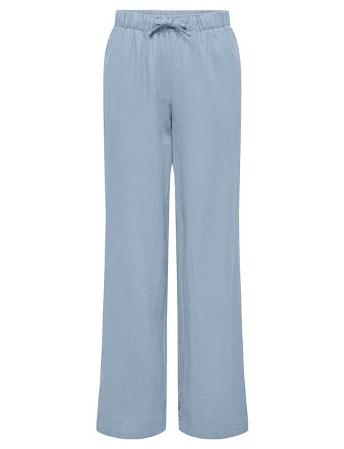 Se Carcaro Mw Linen Bl Pull-Up Pant Tlr ONLY Carmakoma Blue ved Booztlet
