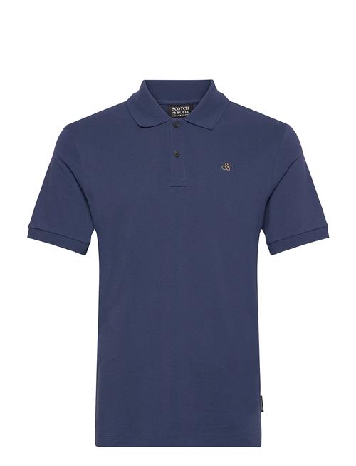 Se Seasonal Core - Cotton Pique Regular Fit Polo Scotch & Soda Navy ved Booztlet