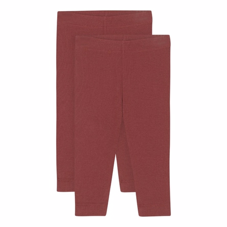 Se BIRKHOLM 2-Pak Leggings Bordeaux Rød hos SmartKidz