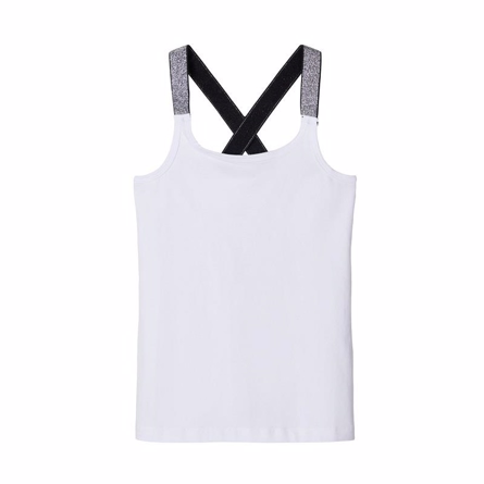 Se NAME IT Glimmer Strop Tanktop Vals Hvid hos SmartKidz