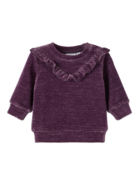 Se NAME IT Glimmer Velour Bluse Romane Hortensia hos SmartKidz
