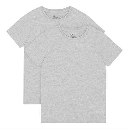 Se BIRKHOLM 2-Pak T-shirts Meleret Grå hos SmartKidz