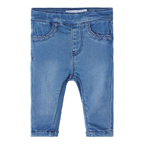 Se NAME IT Sweat Denim Leggings Salli Medium Blue Denim hos SmartKidz