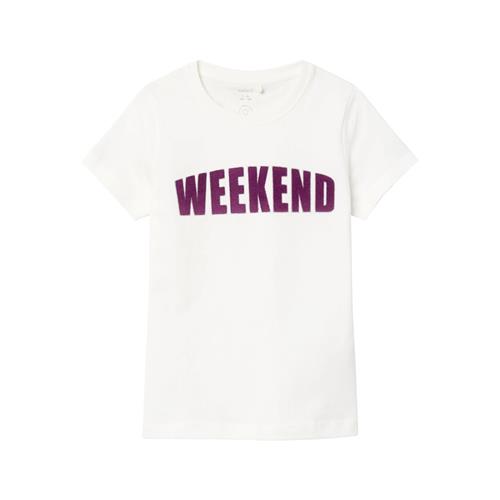 NAME IT Tekst Printet T-shirt Rekend Jet Stream