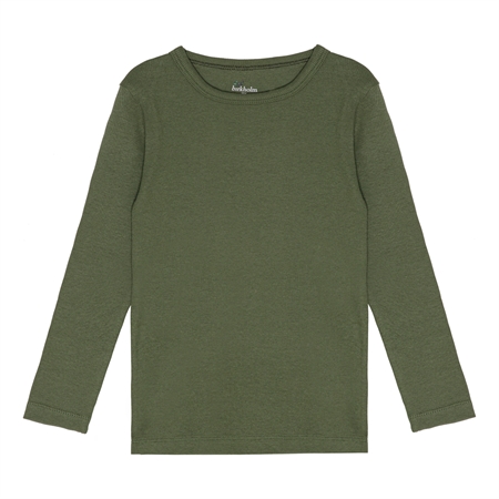 Se BIRKHOLM Rib Bluse Army Grøn hos SmartKidz