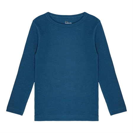 BIRKHOLM Rib Bluse Poseidon Blå