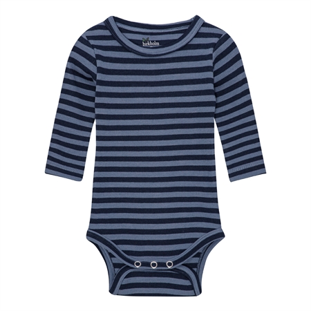 Se BIRKHOLM Stribet Rib Body Indigo Blå & Navy Blå hos SmartKidz