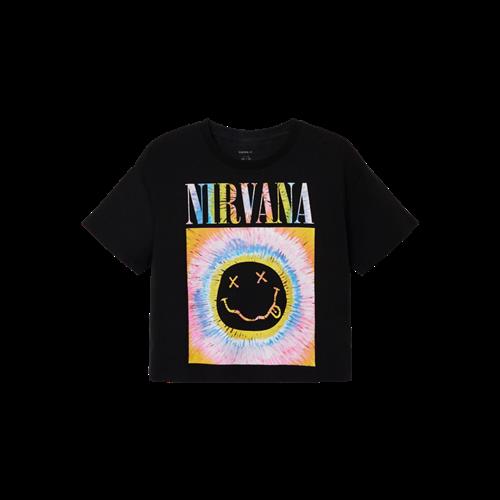 Se NAME IT Boxy Nirvana T-Shirt Faxa Black hos SmartKidz