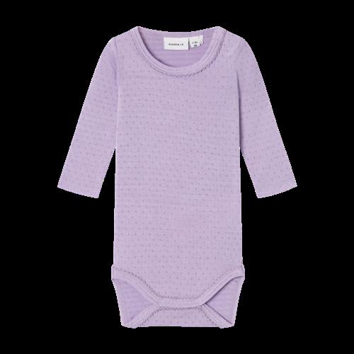 NAME IT Langærmet Body Husia Purple Rose