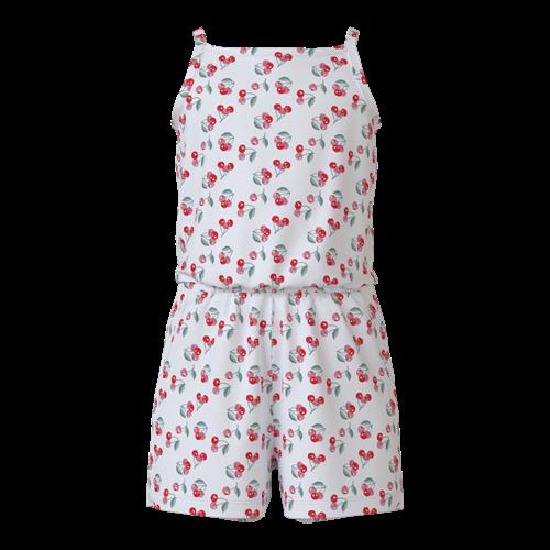 NAME IT Playsuit Vigga Bright White Kirsebær