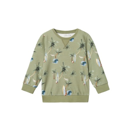 Se NAME IT Sweatshirt Hermod Oil Green hos SmartKidz