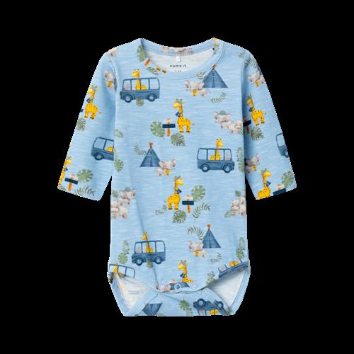 NAME IT Langærmet Body Hobin Chambray Blue