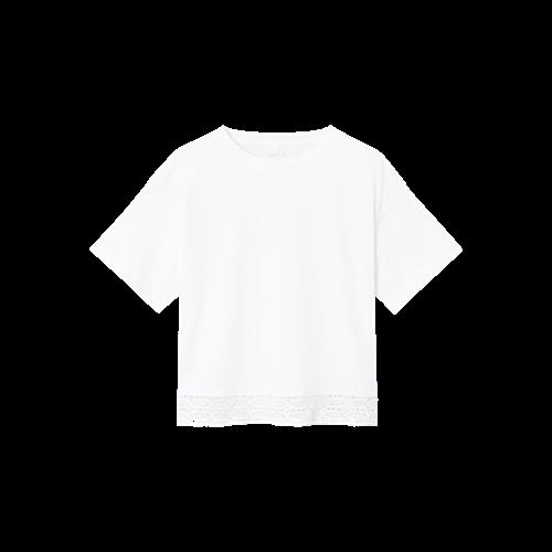NAME IT Kort Boxy T-Shirt Josena Bright White