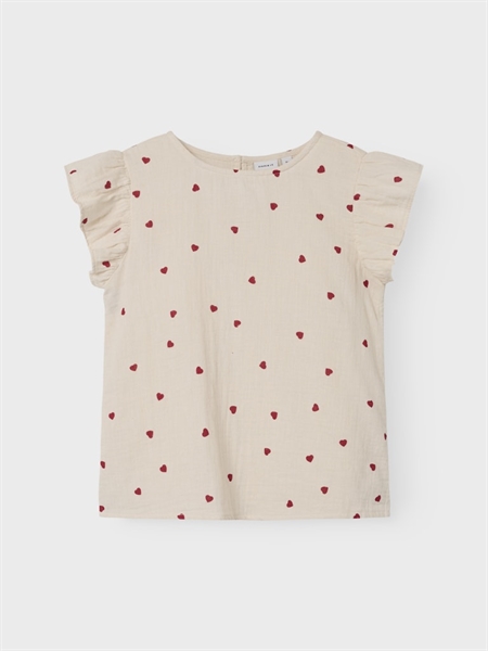 NAME IT Kortærmet Løs Bluse Jytta Turtledove