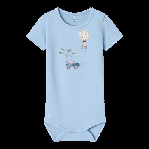 NAME IT Kortærmet Body Jus Chambray Blue