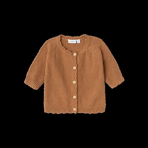 Se NAME IT Strik Cardigan Karoline Almond hos SmartKidz