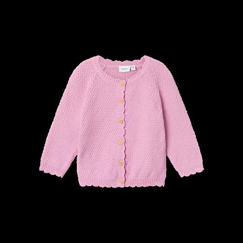 Se NAME IT Strik Cardigan Karoline Pastel Lavender hos SmartKidz