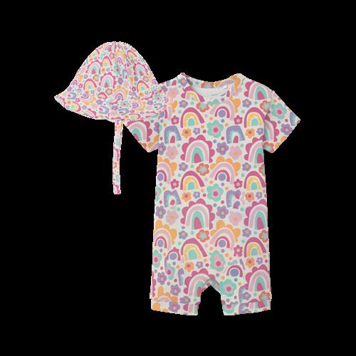NAME IT Sunsuit Sæt Vandora Rainbow