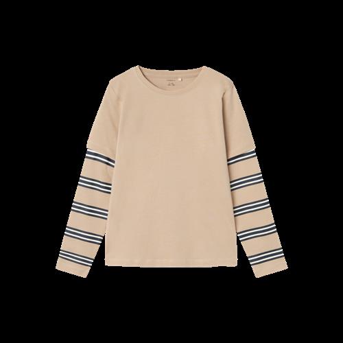 Se NAME IT Langærmet Bluse Dirch Oxford Tan hos SmartKidz