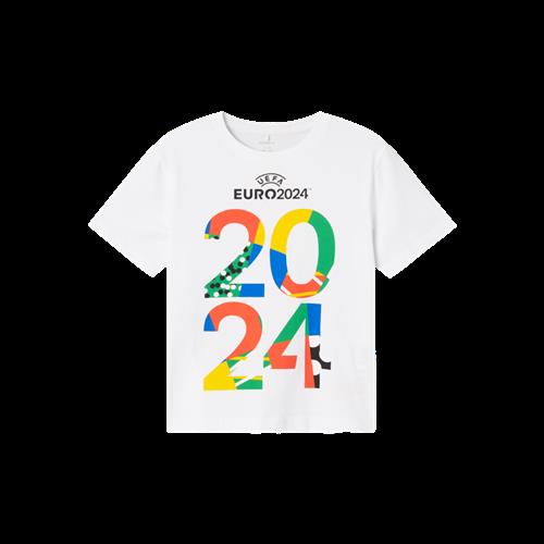Se NAME IT UEFA Euro 2024 T-Shirt Mica Bright White hos SmartKidz