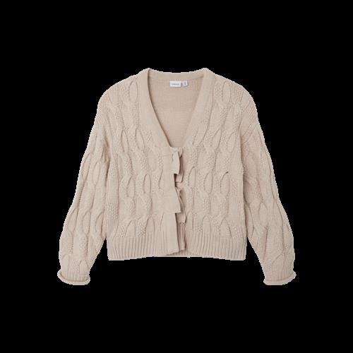 Se NAME IT Strik Cardigan Kimmao Peyote Melange hos SmartKidz