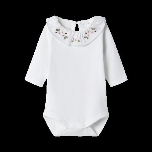 NAME IT Langærmet Body Tallie Bright White