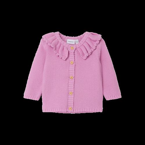 Se NAME IT Strik Cardigan Lianne Pastel Lavender hos SmartKidz