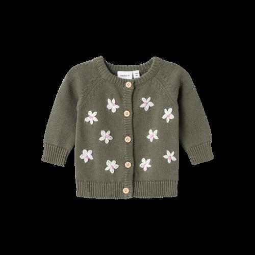 NAME IT Strik Cardigan Neflow Mulled Basil