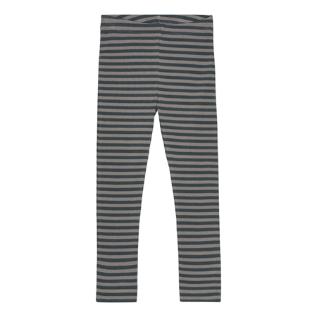 Se BIRKHOLM Stribede Rib Leggings Granit Grå & Skifer Grå hos SmartKidz