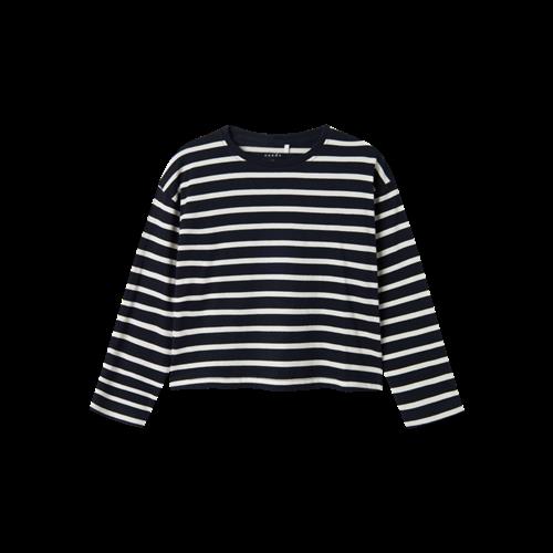 NAME IT Kort Langærmet Bluse Vita Dark Sapphire