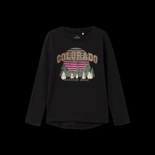 NAME IT Langærmet Bluse Vix Black Colorado