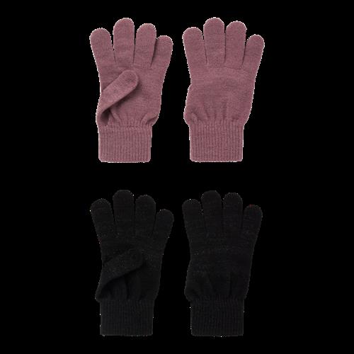 NAME IT 2-Pak Glitter Handsker Magic Black