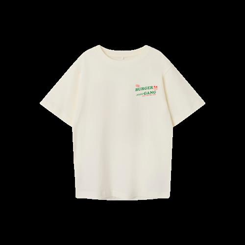 NAME IT T-Shirt Overyn Cloud Dancer Burger