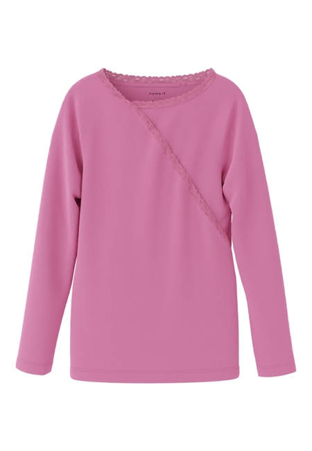 Se NAME IT Langærmet Bluse Nanettie Fuchsia Pink hos SmartKidz