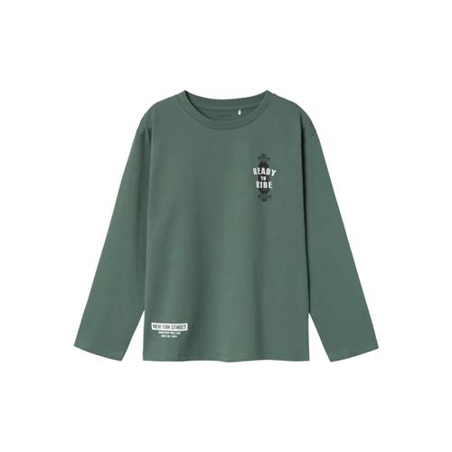 NAME IT Langærmet Bluse Roma Dark Forest