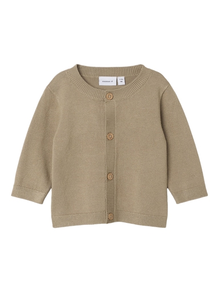 Se NAME IT Strik Cardigan Rasomme Weathered Teak hos SmartKidz