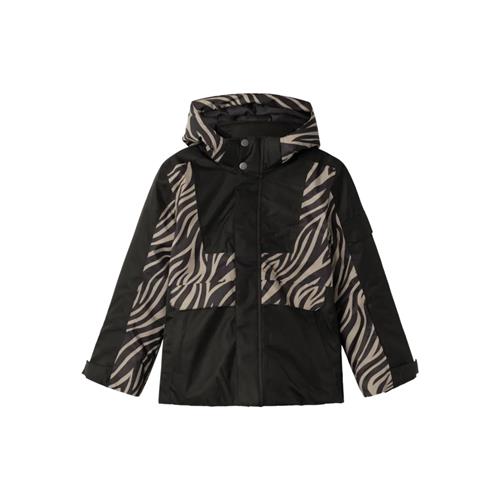 Se NAME IT Skijakke SLOPE10 Desert Taupe Zebra hos SmartKidz