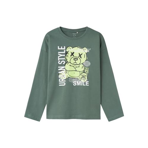NAME IT Langærmet Bluse Sommo Dark Forest
