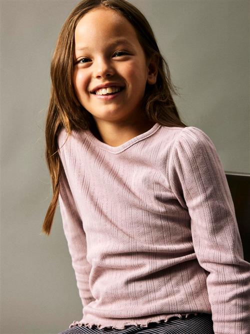 Se NAME IT Hulmønster Bluse Omina Deauville Mauve hos SmartKidz