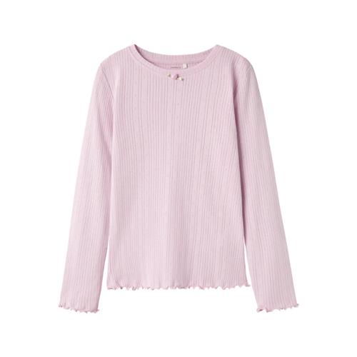 NAME IT Langærmet Bluse Silke Winsome Orchid