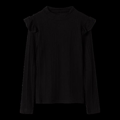 Se NAME IT Rib Bluse Siggi Black hos SmartKidz
