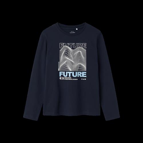 NAME IT Langærmet Bluse Vux Dark Sapphire