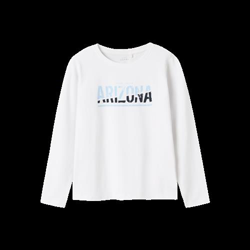 Se NAME IT Langærmet Bluse Vux Bright White Arizona hos SmartKidz