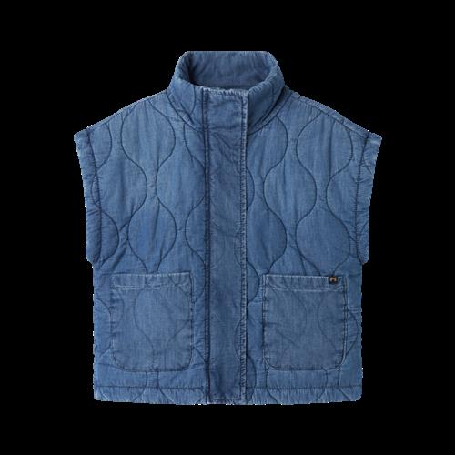 Se NAME IT Quiltet Vest Sienna Medium Blue Denim hos SmartKidz
