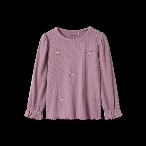 NAME IT Langærmet Bluse Treasure Elderberry