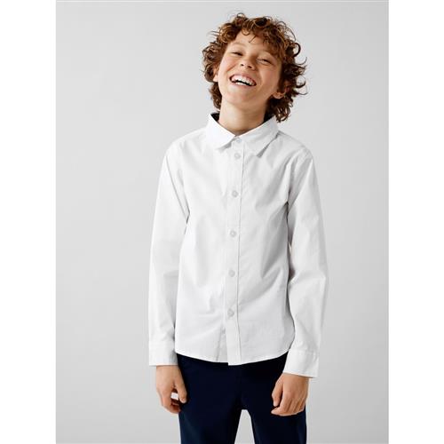 Se NAME IT Langærmet Skjorte Newsa Bright White hos SmartKidz