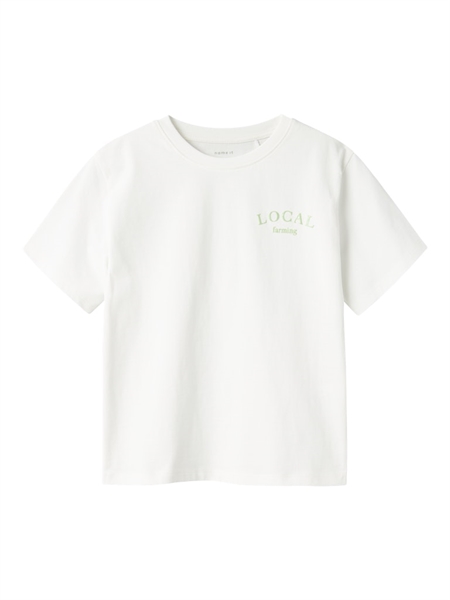 Se NAME IT T-Shirt Boway Cloud Dancer Arcadian Green hos SmartKidz