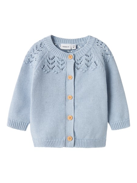 Se NAME IT Strik Cardigan Bimolly Subdued Blue hos SmartKidz