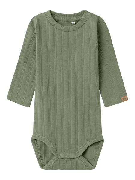 NAME IT Langærmet Body Human Oil Green