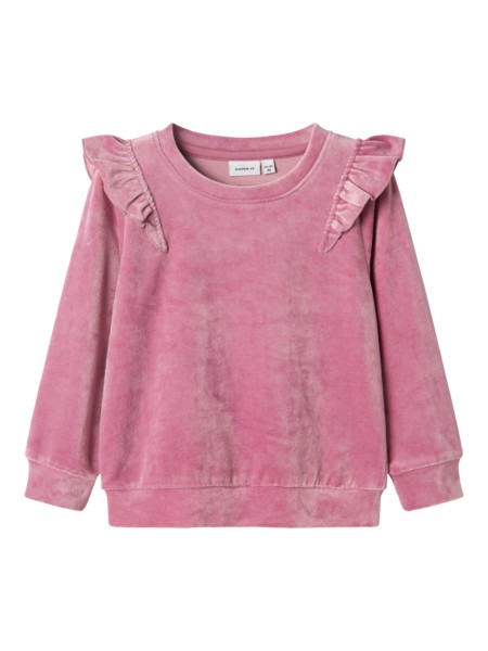 Se NAME IT Sweatshirt Velour Rille Mauve Orchid hos SmartKidz